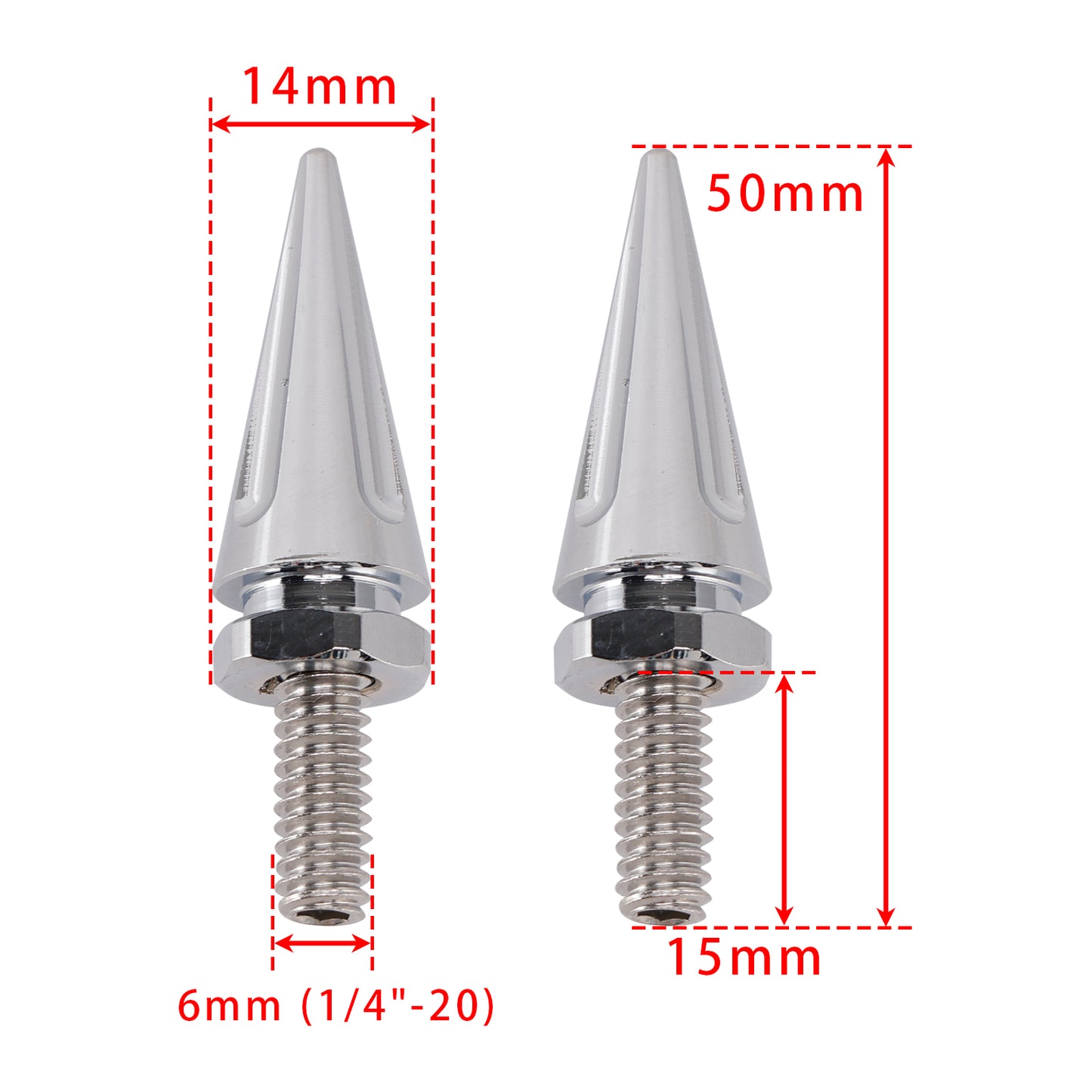 '14-'25 Street Glide Electra Glide Touring  3x Silver Spike Windshield Bolts