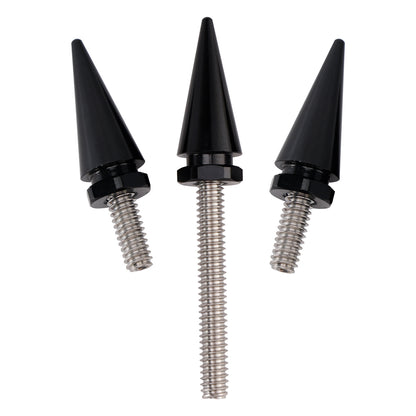 2014-2025 Tri Glide Ultra Classic FLHTCUTG 3x Spike Windshield Bolts in Black