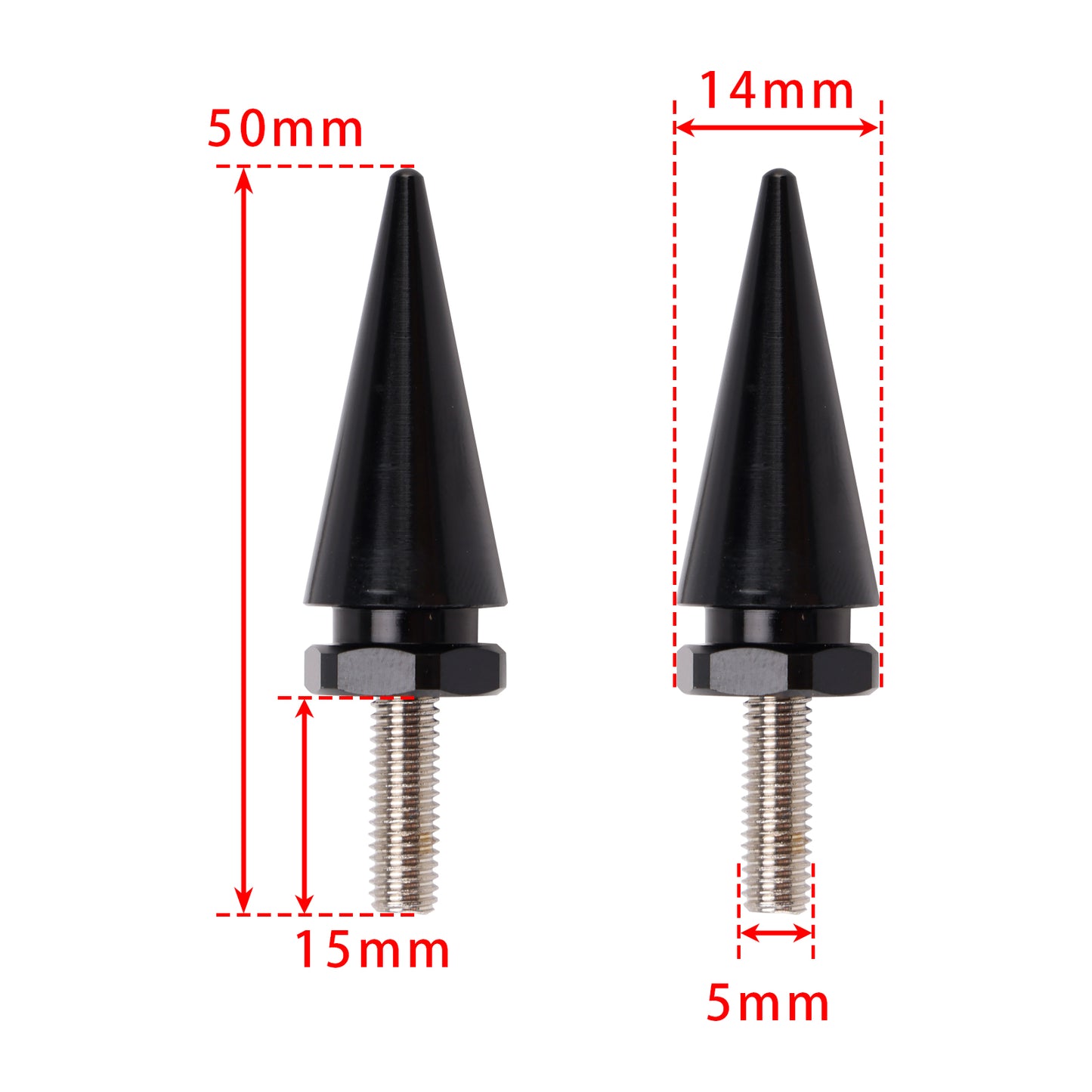 2015-2016 CVO Road Glide Ultra FLTRUSE 4pcs Spike Windshield Fairing Bolts in Black