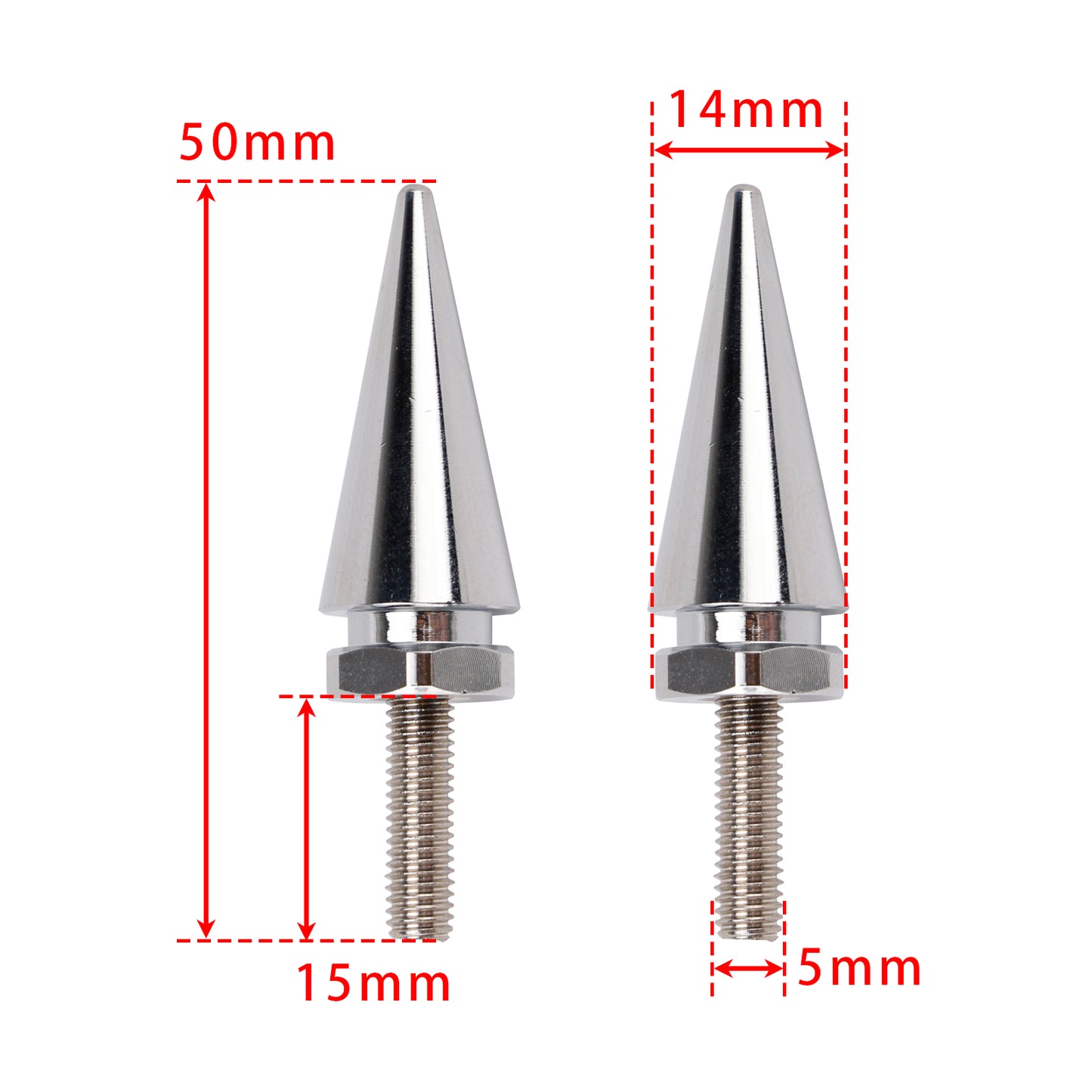 2015-2025 Road Glide FLTRX 4pcs Spike Windshield Fairing Bolts in Silver