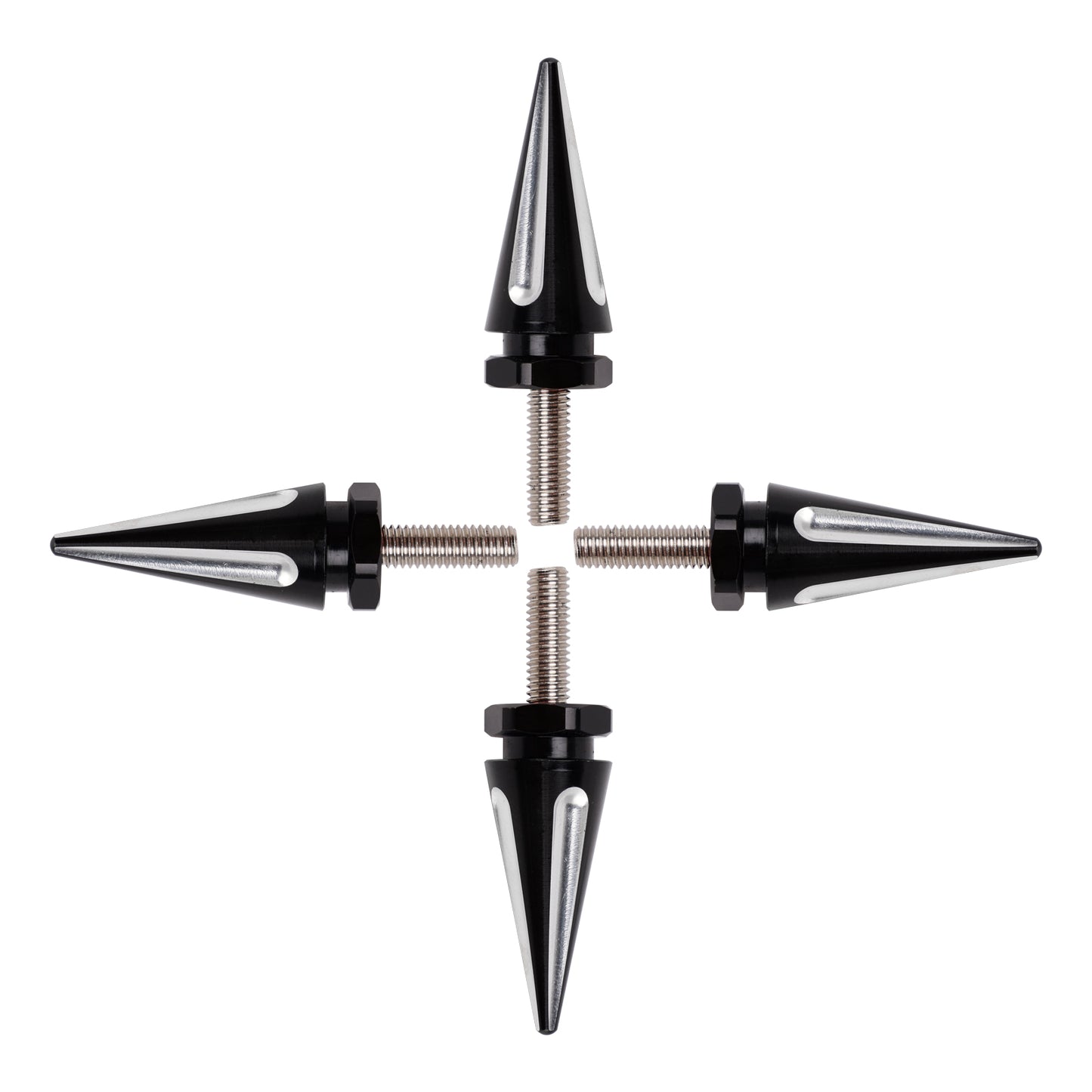 2015 - 2025 Touring Road Glide FLTR 4x Black Spike Windshield Fairing Bolts