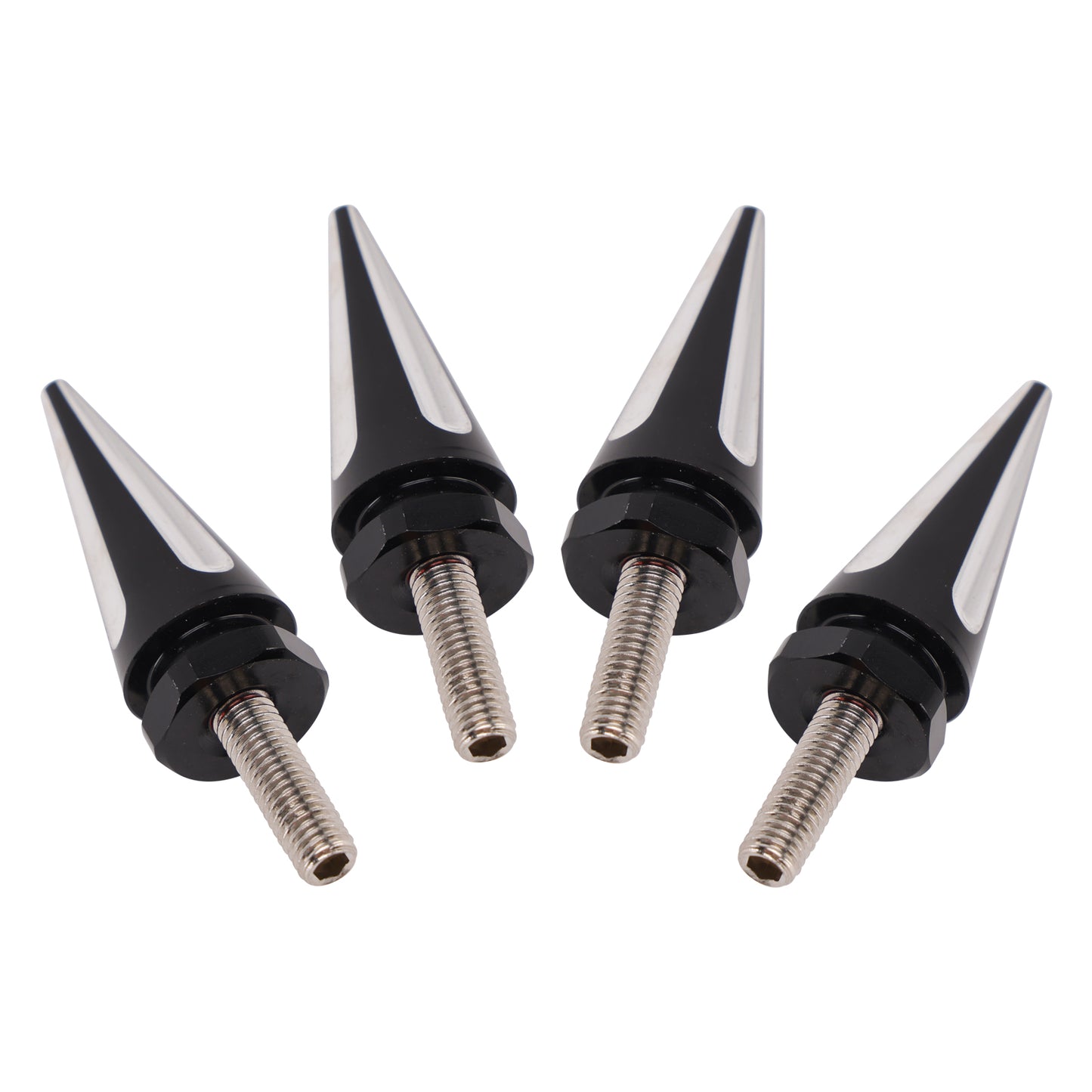 2015 - 2025 Touring Road Glide FLTR 4x Black Spike Windshield Fairing Bolts