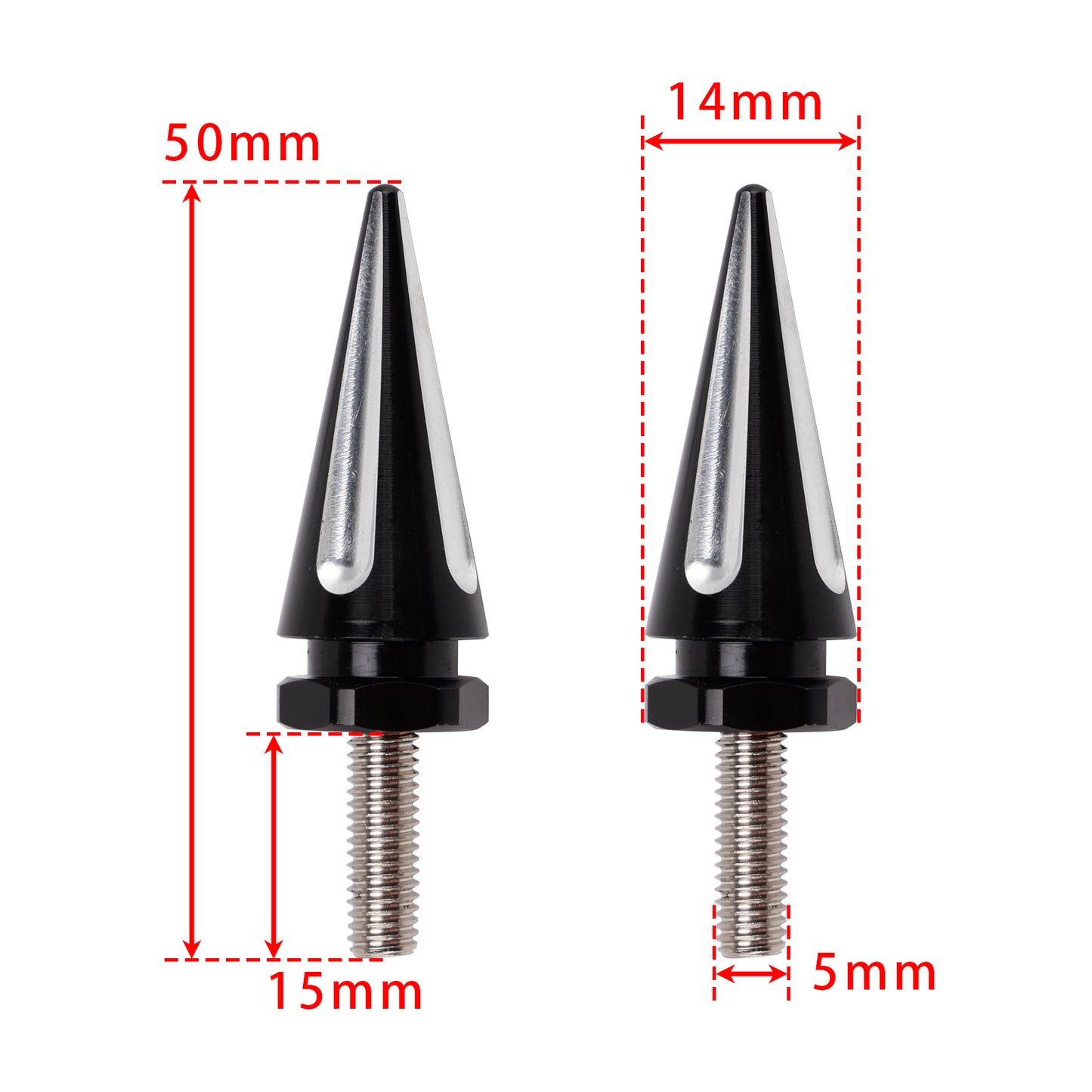 2015 - 2025 Touring Road Glide FLTR 4x Black Spike Windshield Fairing Bolts