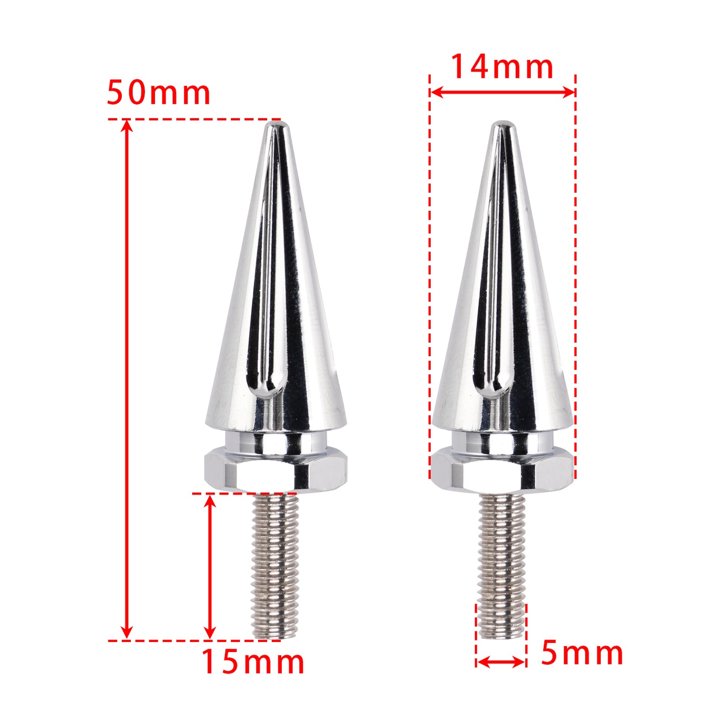 2015 - 2025 Touring Road Glide FLTR 4x Silver Spike Windshield Fairing Bolts