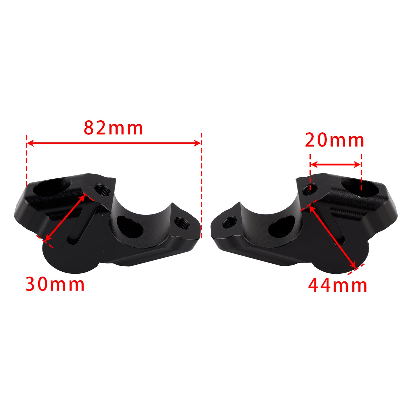 2019-2025 Yamaha Tenere 700 / Rally  Handlebar risers 30mm with offset 21mm