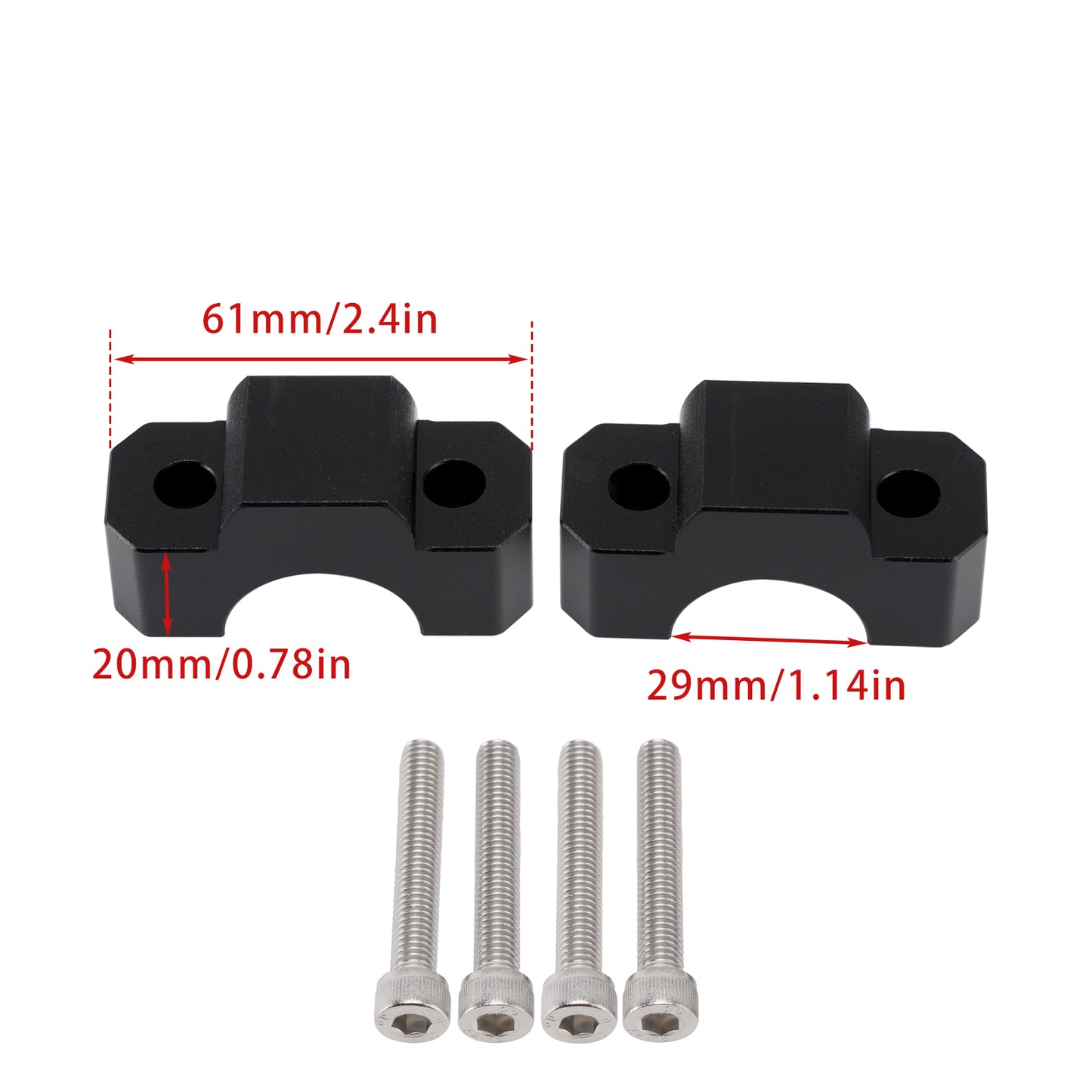 2020-2025 Honda CRF1100L Africa Twin CNC Handlebar risers 20mm