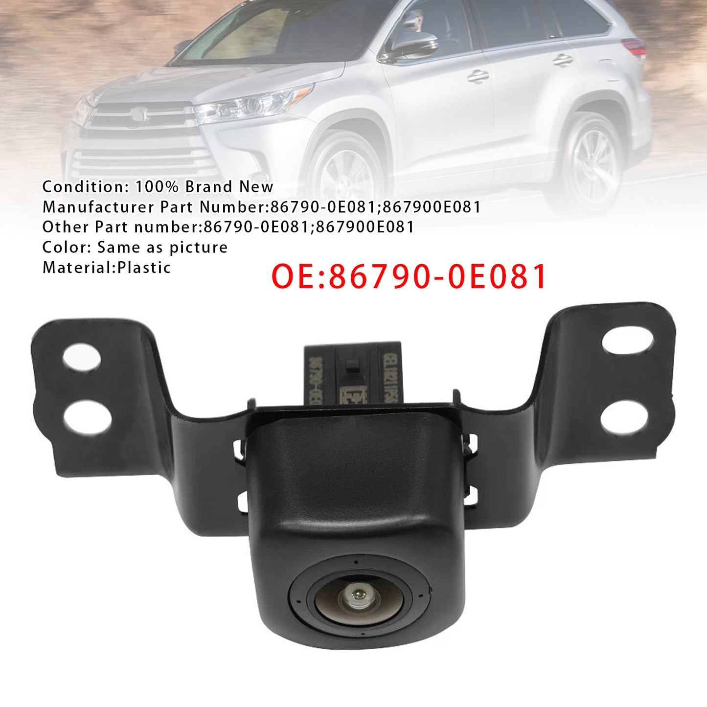 2017-2023 Toyota Highlander 86790-0E081 Front Grille Parking Camera Aid