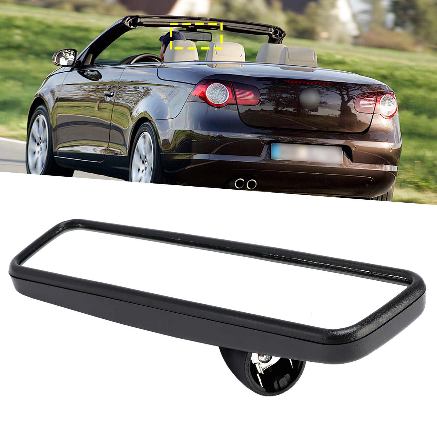 1998-2013 VW Golf/GTI18D 857 511H Black Rear View Interior Mirror Glass