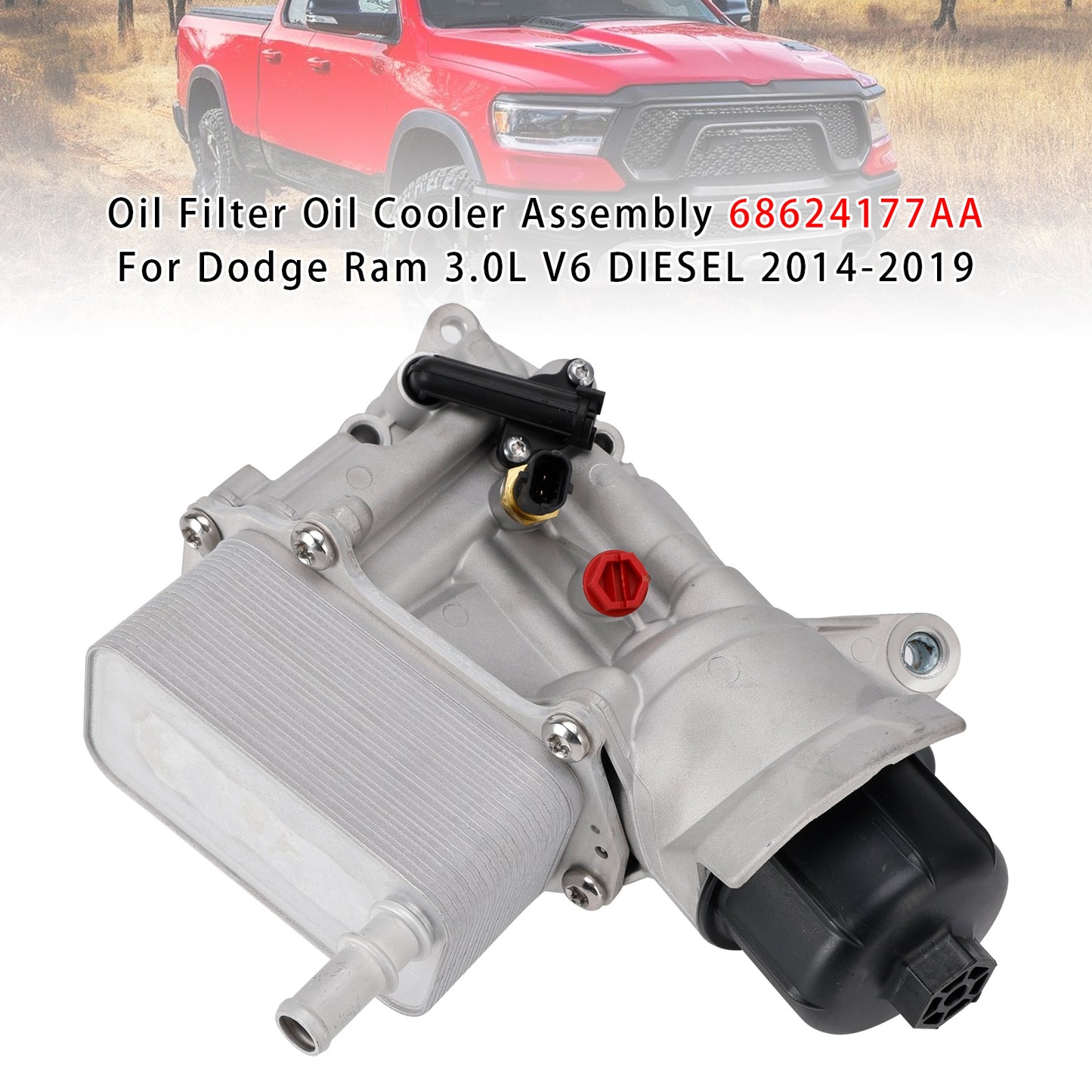 2014-2019 Dodge Ram 3.0L V6 DIESEL 68624177AA Oil Filter Oil Cooler Assembly