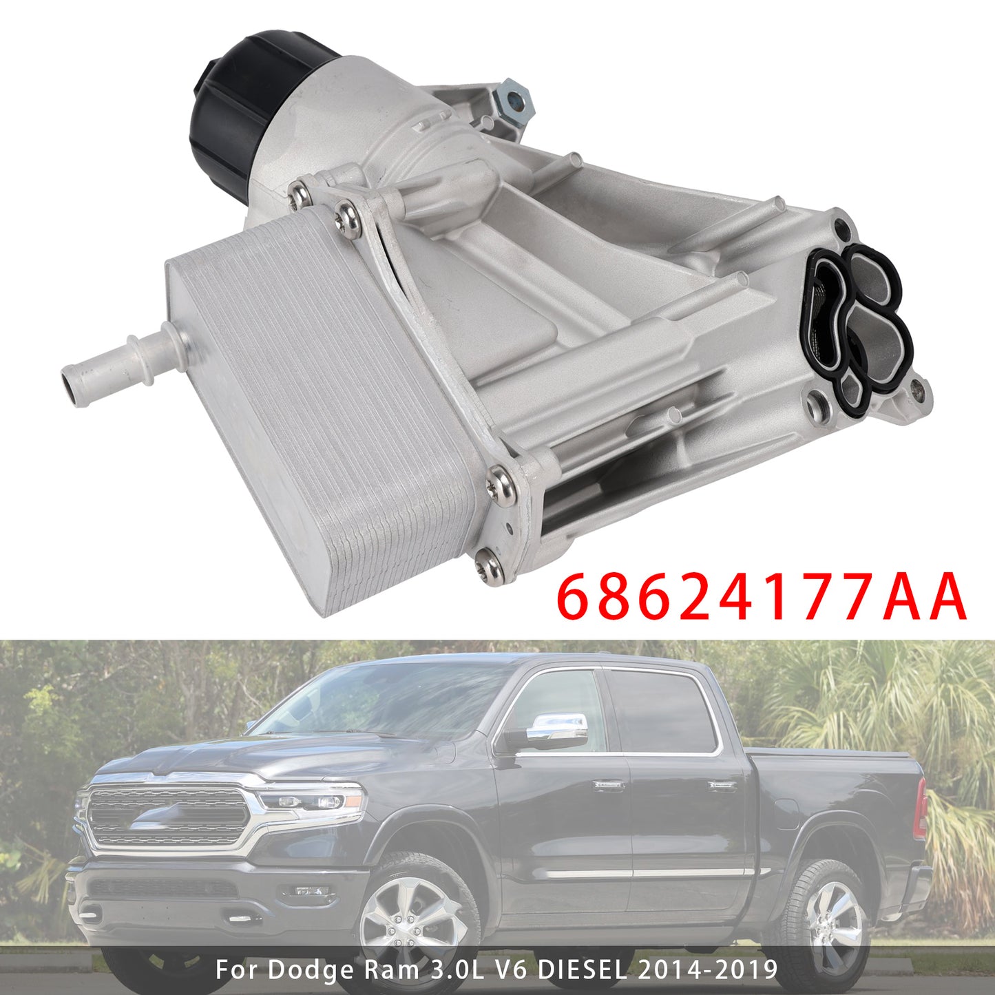 2014-2019 Dodge Ram 3.0L V6 DIESEL 68624177AA Oil Filter Oil Cooler Assembly