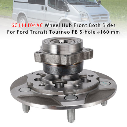 Wheel Hub Front Both Sides Ford Transit Tourneo FB 5-hole 160 mm 6C111104AC