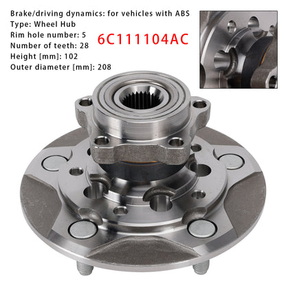 Wheel Hub Front Both Sides Ford Transit Tourneo FB 5-hole 160 mm 6C111104AC