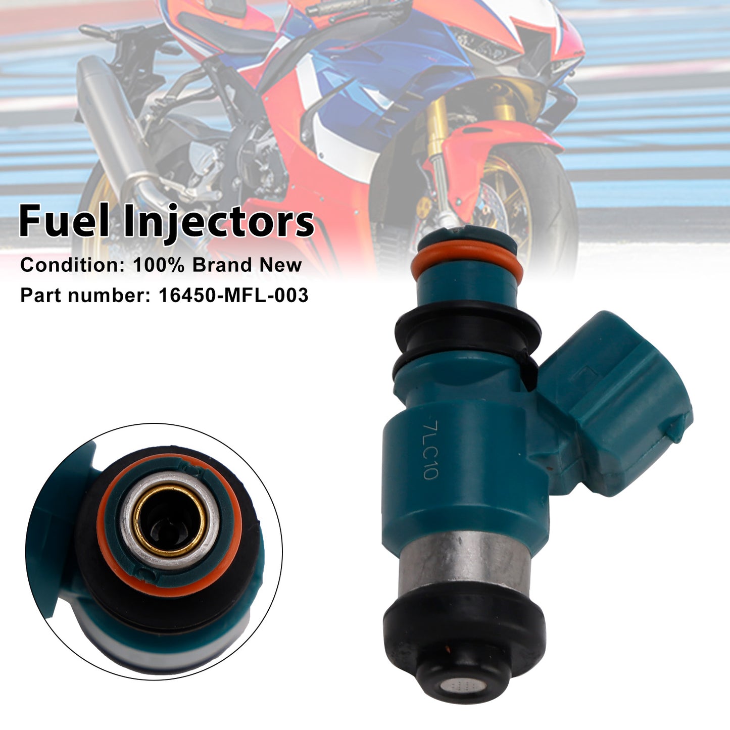 Honda CBR1000RR 08-23 VFR1200F 10-17 16450-MFL-003 Fuel Injectors