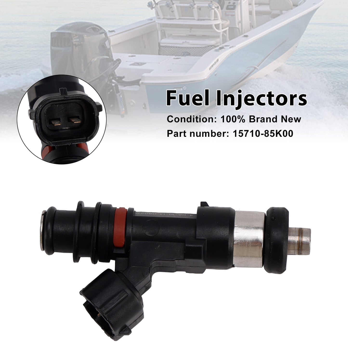 2010-2024 Suzuki Outboard 50HP DF50A 15710-85K00 Fuel Injectors