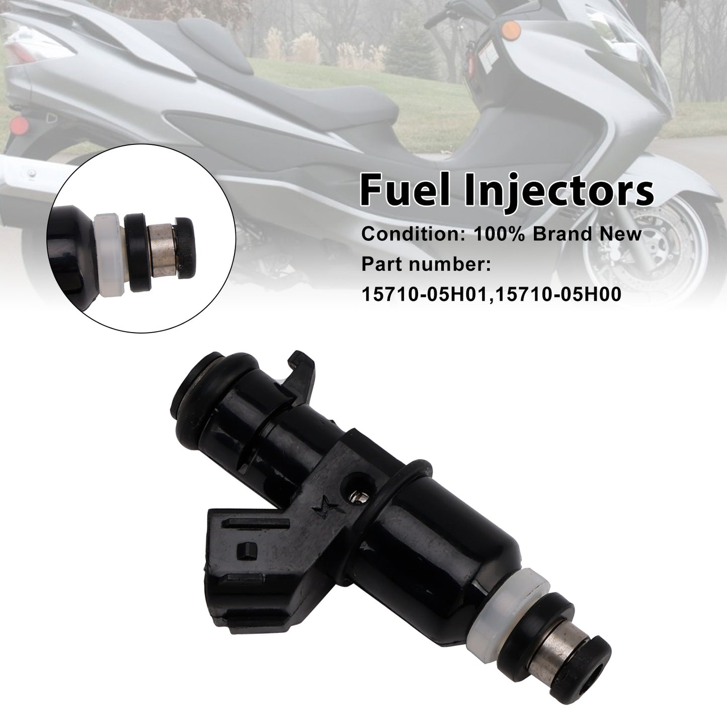 2007-2016 Suzuki Burgman AN400 15710-05H00 15710-05H01 Fuel Injectors