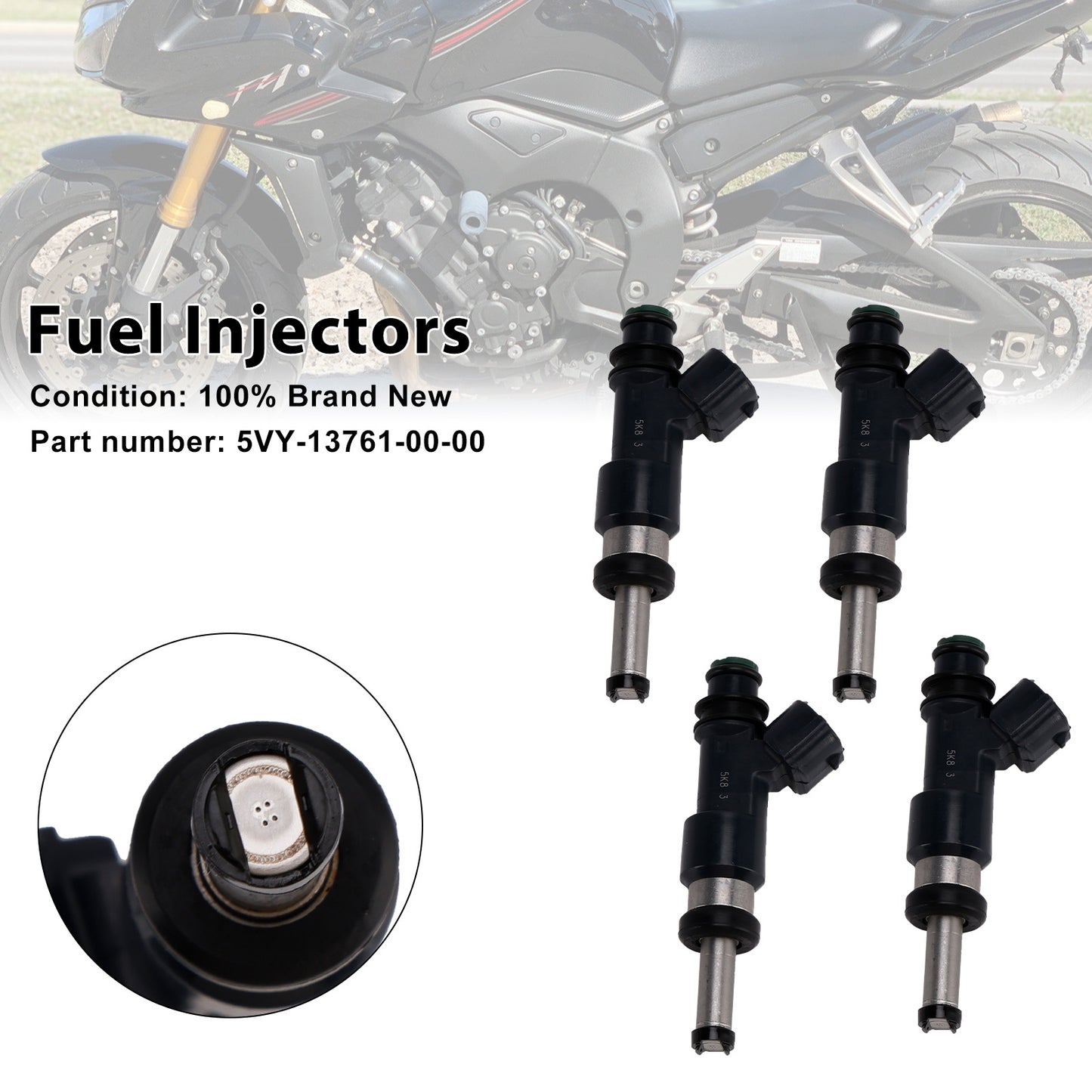 2006 Yamaha R1 Limited Edition 5VY-13761-00-00 4PCS Fuel Injectors