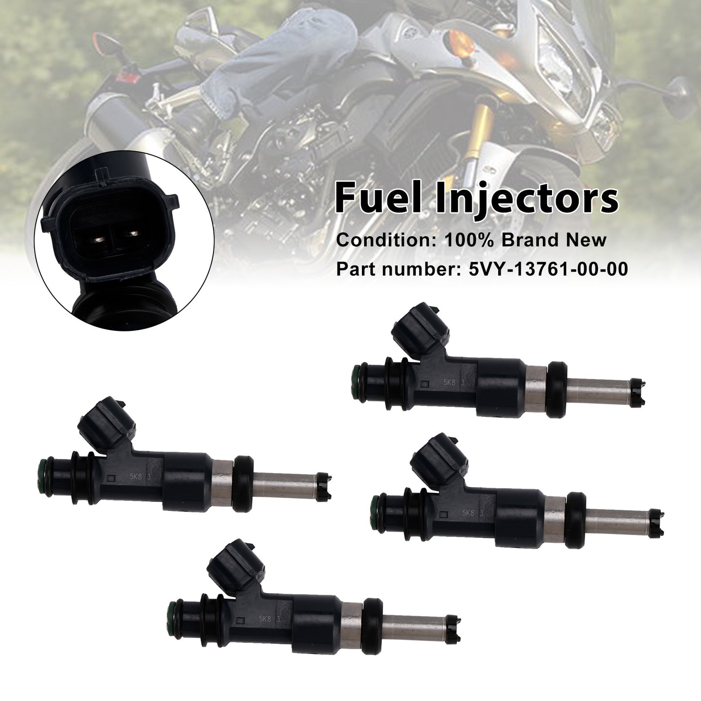 2006 Yamaha R1 Limited Edition 5VY-13761-00-00 4PCS Fuel Injectors
