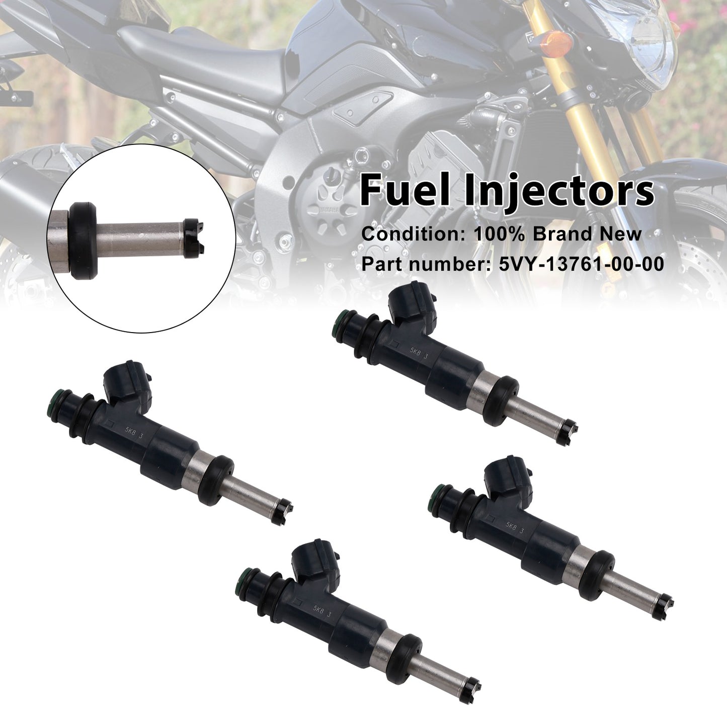 2006 Yamaha R1 Limited Edition 5VY-13761-00-00 4PCS Fuel Injectors