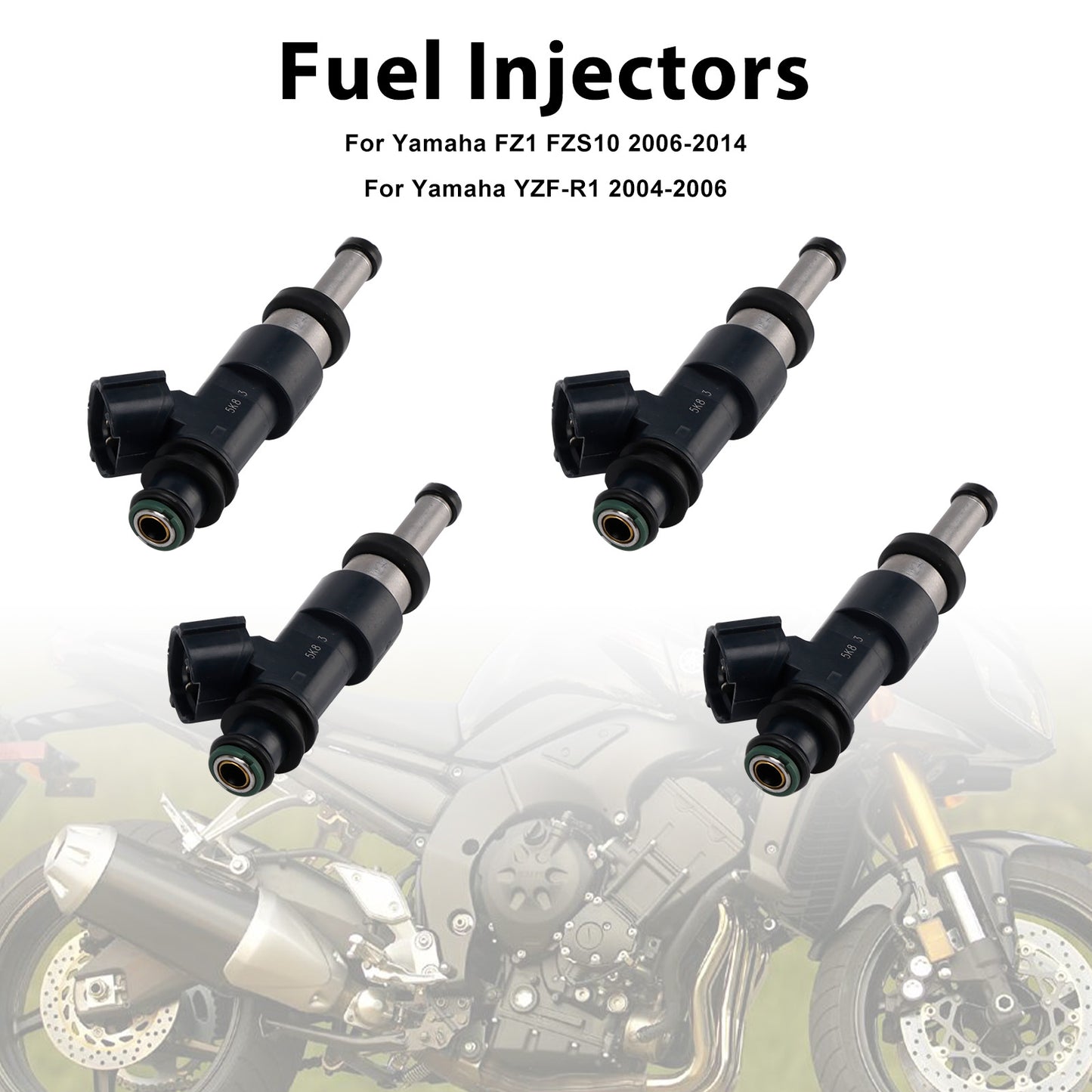 2006 Yamaha R1 Limited Edition 5VY-13761-00-00 4PCS Fuel Injectors