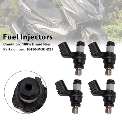 Honda CB1100 2013-2017 NSS300 Forza 300 16450-MGC-D21 4PCS Fuel Injectors
