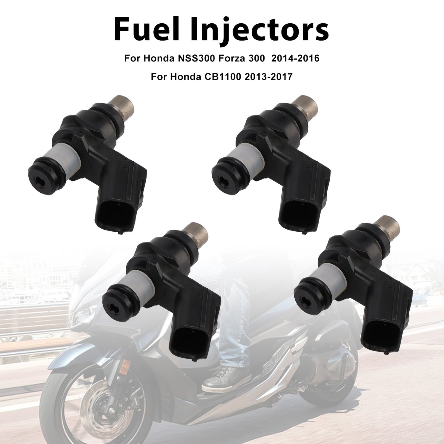 2014-2016 Honda NSS300 Forza 300 16450-MGC-D21 4PCS Fuel Injectors