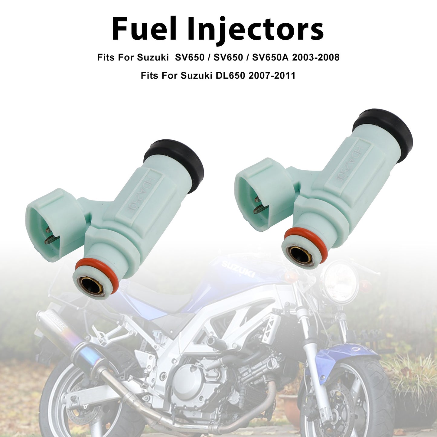 07-11 Suzuki SV650 03-08 DL650 15710-27G00 2PCS Fuel Injectors