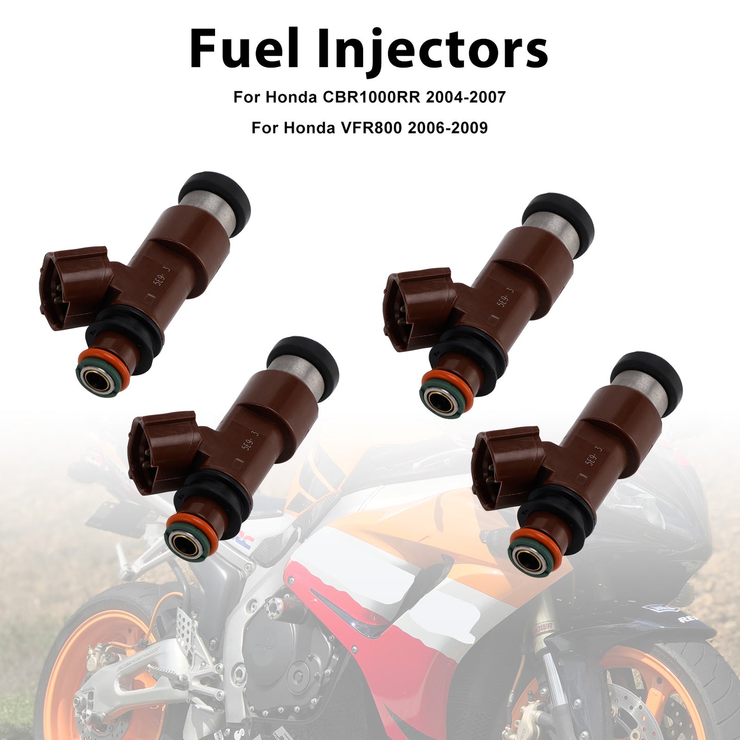 2004-2007 Honda CBR1000RR FIREBLADE ENGLAND/AUSTRALIA/EUROPEAN 16450-MEL-003 4PCS Fuel Injectors