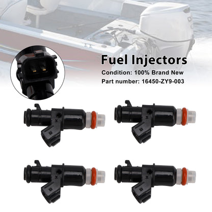 Honda BF90D BF75 Outboard 16450-ZY9-003 4PCS Fuel Injectors