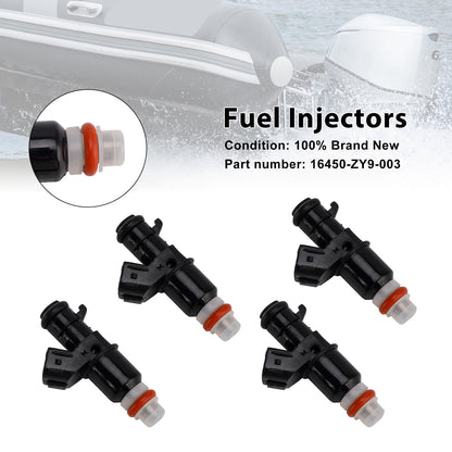 Honda BF90D BF75 Outboard 16450-ZY9-003 4PCS Fuel Injectors