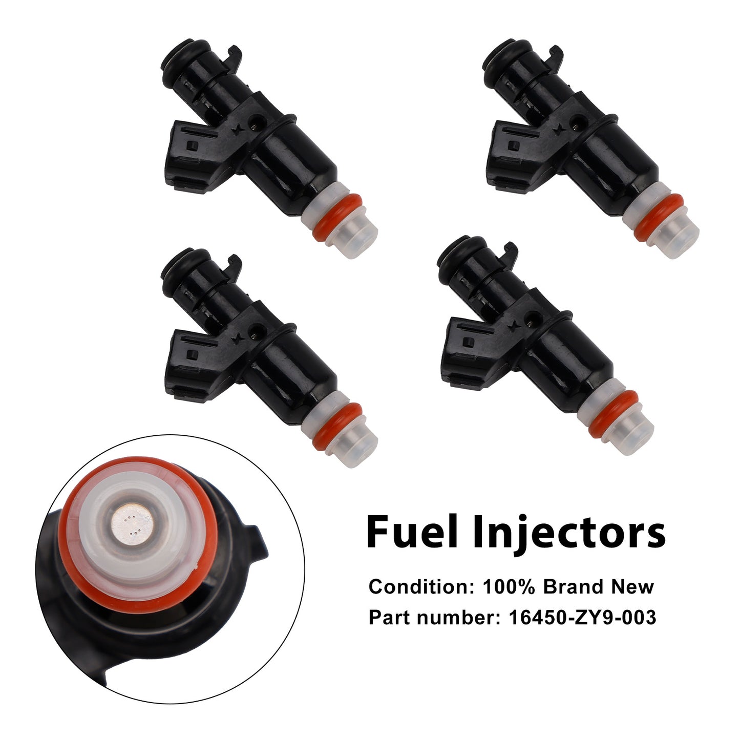 Honda BF90D BF75 Outboard 16450-ZY9-003 4PCS Fuel Injectors