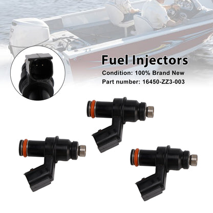 1998 Honda Outboard 60HP BF60A XRTA BBFJ-1000001 to BBFJ-1099999 Inlet Manifold + Injector 16450-ZZ3-003 3PCS Fuel Injectors