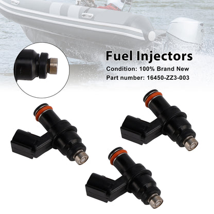 1998 Honda Outboard 60HP BF60A XRTA BBFJ-1000001 to BBFJ-1099999 Inlet Manifold + Injector 16450-ZZ3-003 3PCS Fuel Injectors