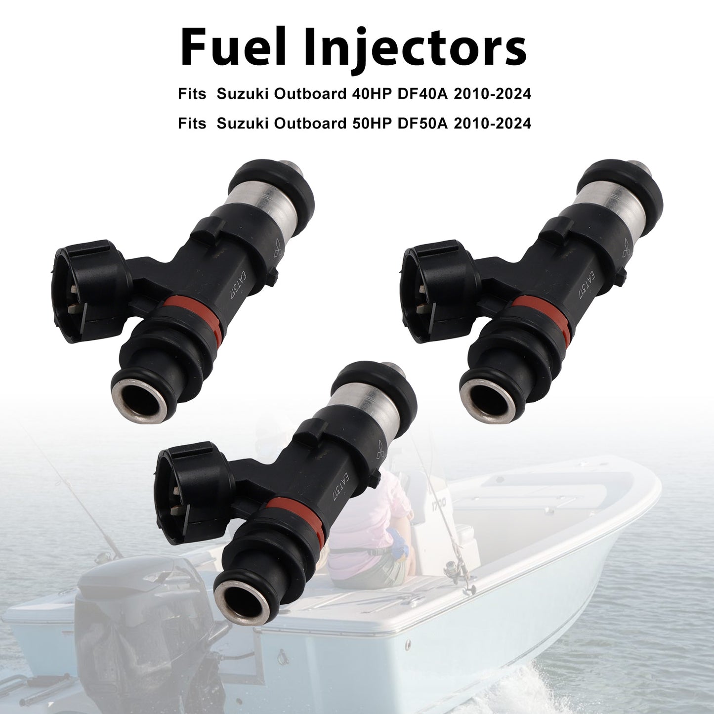 2010-2024 Suzuki Outboard 60HP DF60A 15710-85K00 3PCS Fuel Injectors