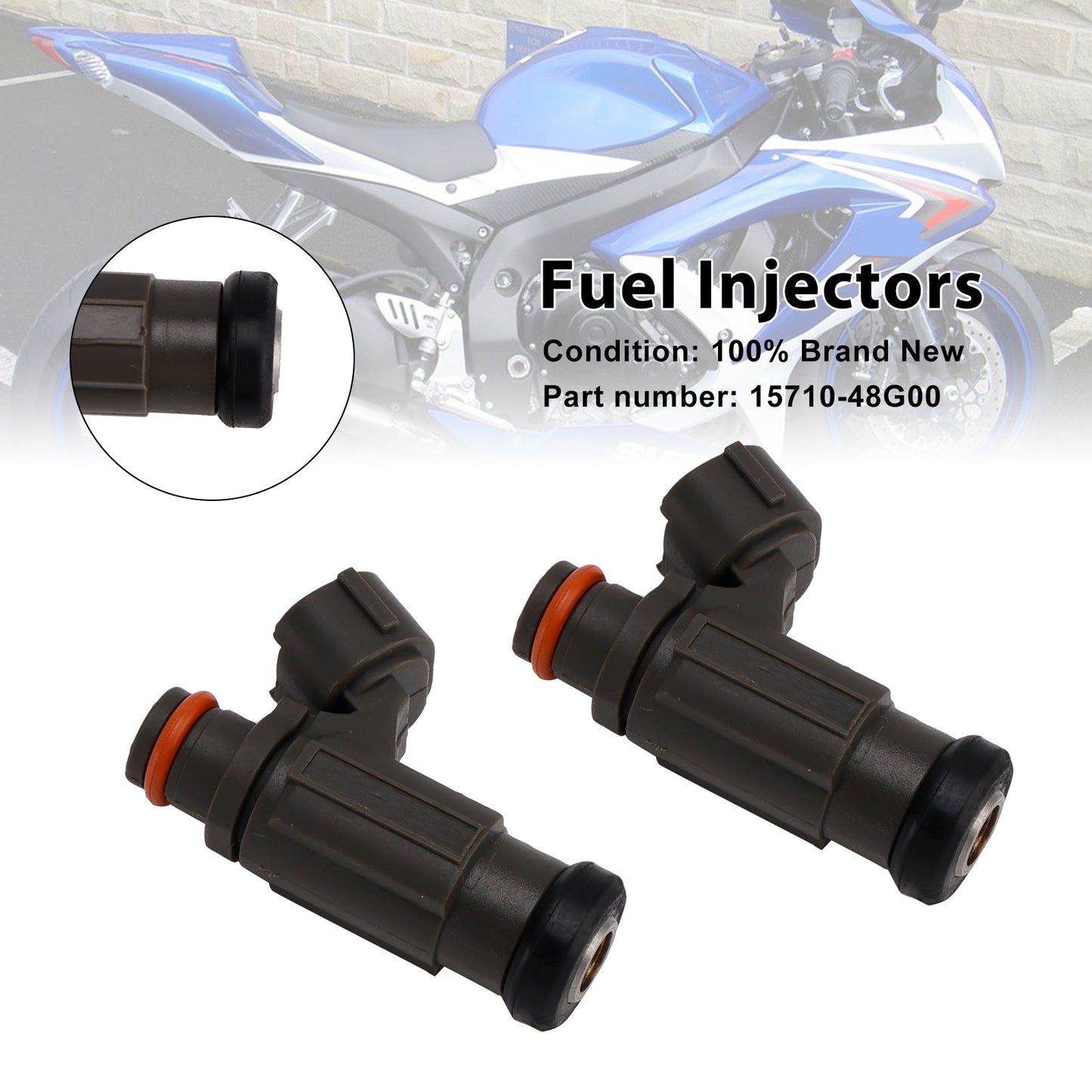 2008-2009 VLR1800 Boulevard C109R Throttle Body 15710-48G00 2PCS Fuel Injectors