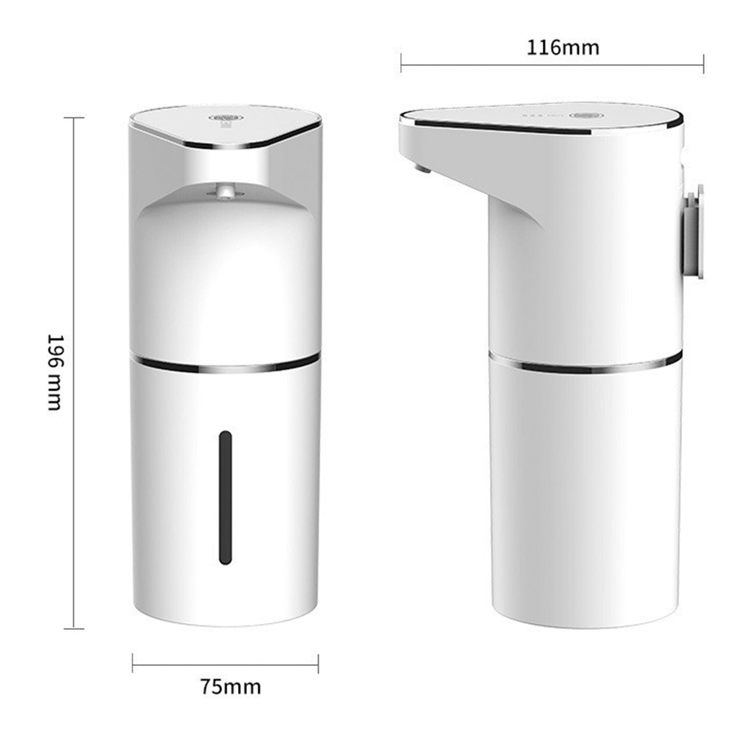 Automatic Foaming Soap Dispenser 11.84oz Wall Mount Touchless Auto Hand Soap Dispenser Rechargeable 3 Gear Foaming Adjustable Hand & Dish Soap Dispenser for Kitchen Bathroom Hotel