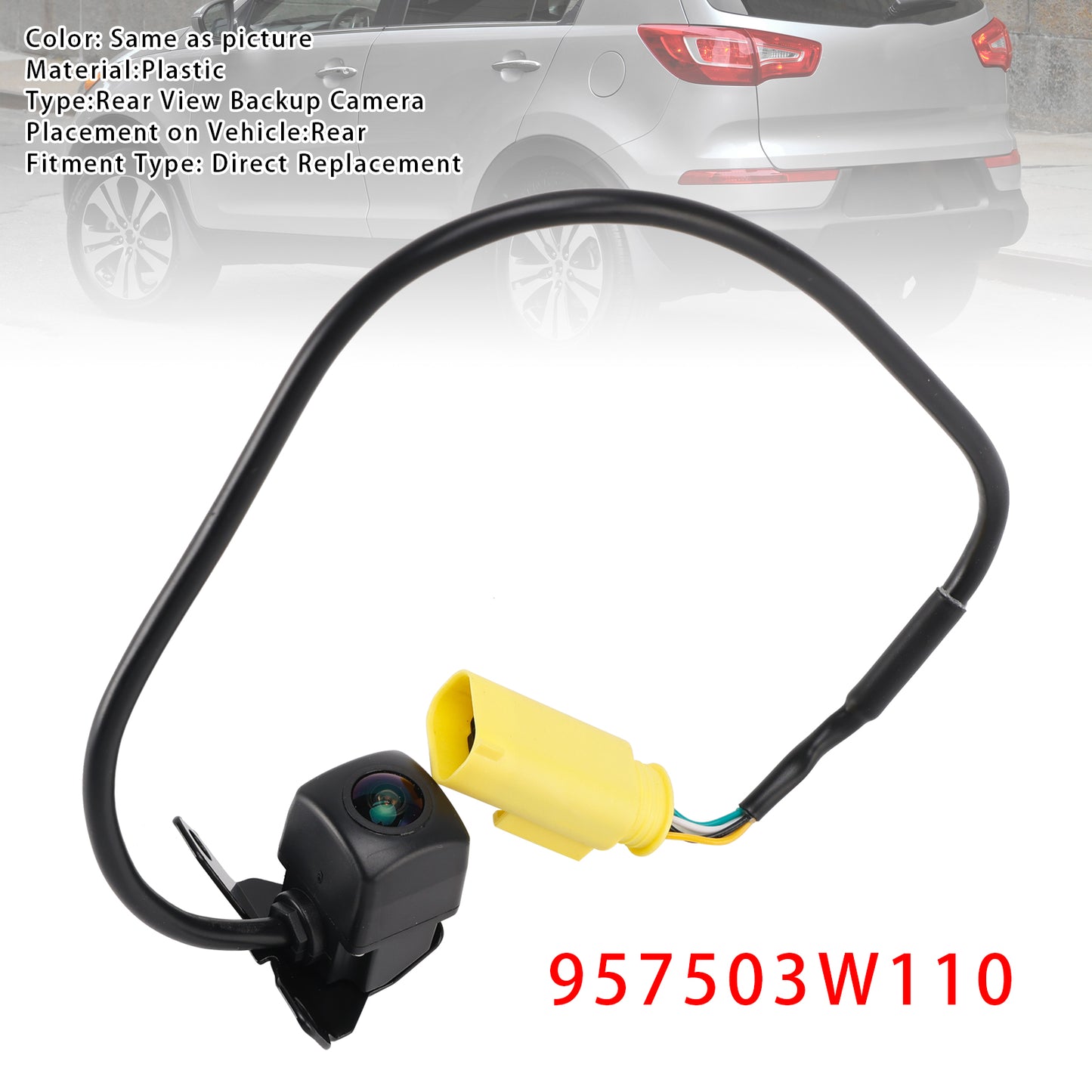 Kia Sportage 12-16 95750-3W110 Rear Reverse Backup Camera Park Assist