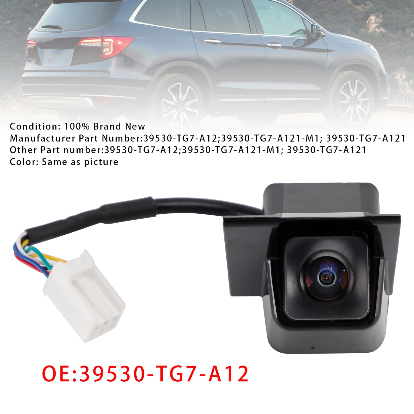 2019-2022 Honda Pilot 39530-TG7-A12 Rear View Reversing Camera