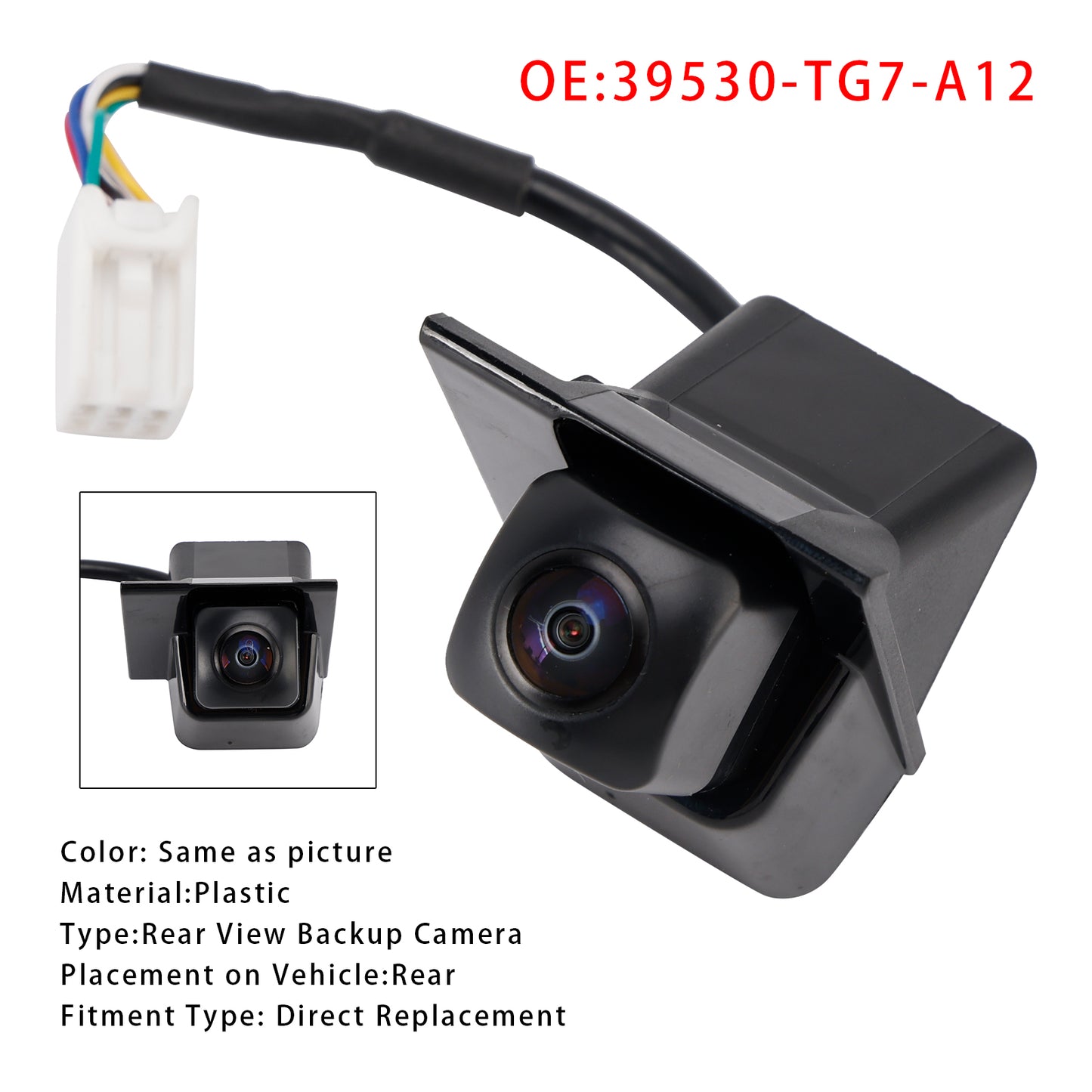 2019-2022 Honda Pilot 39530-TG7-A12 Rear View Reversing Camera