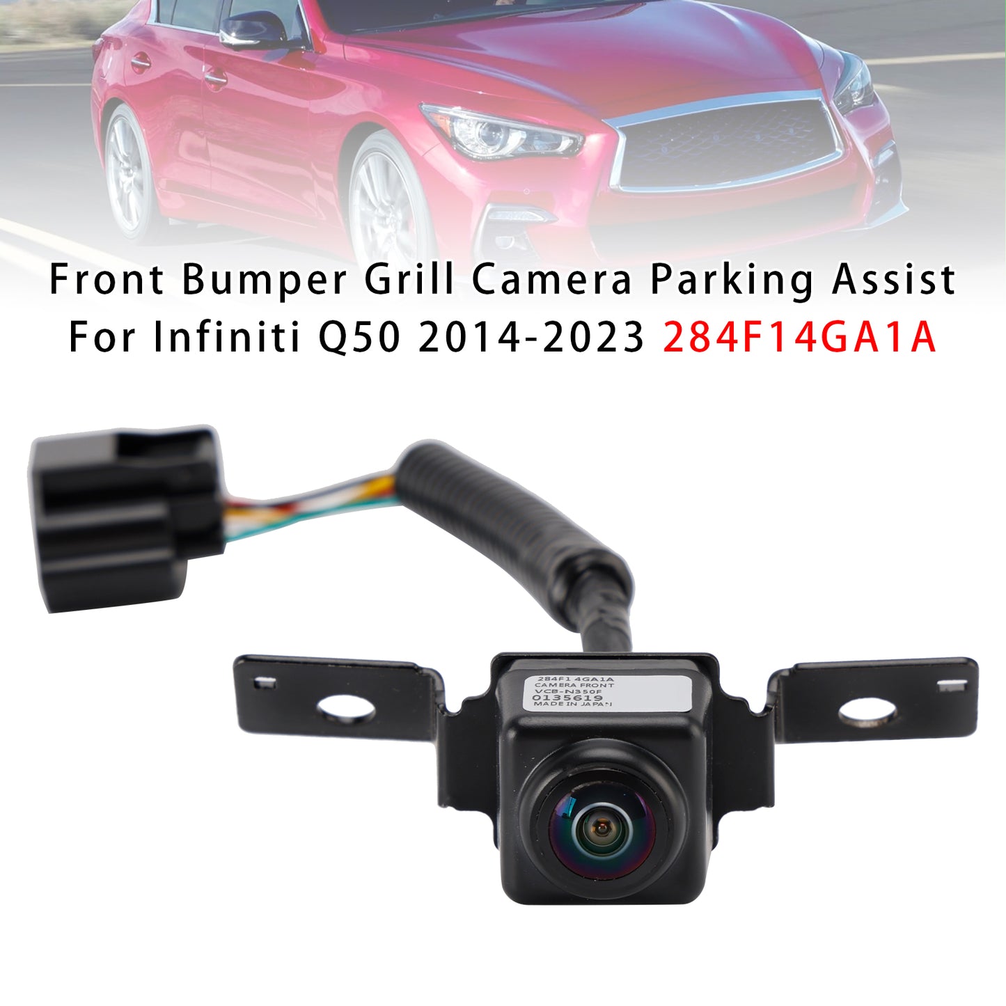 2014-2018 Infiniti Q50L 284F1-4GA1A Front Bumper Grill Camera Parking Assist