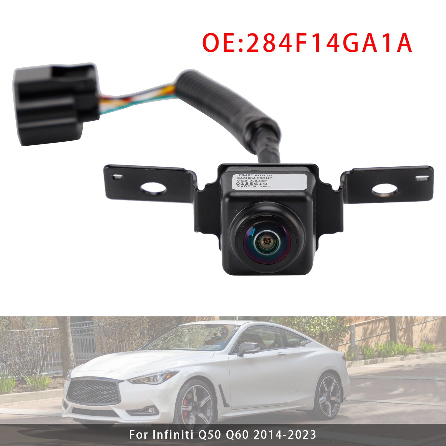 2014-2018 Infiniti Q50L 284F1-4GA1A Front Bumper Grill Camera Parking Assist