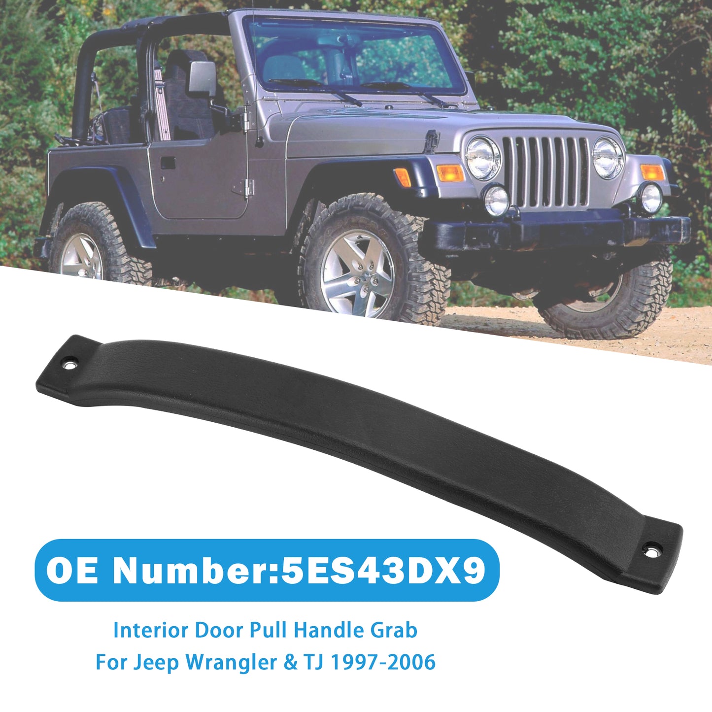 Interior Door Pull Handle Grab 1997-2006 Jeep Wrangler & TJ 5ES43DX9