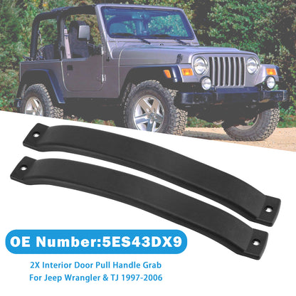 Interior Door Pull Handle Grab 1997-2006 Jeep Wrangler & TJ 5ES43DX9