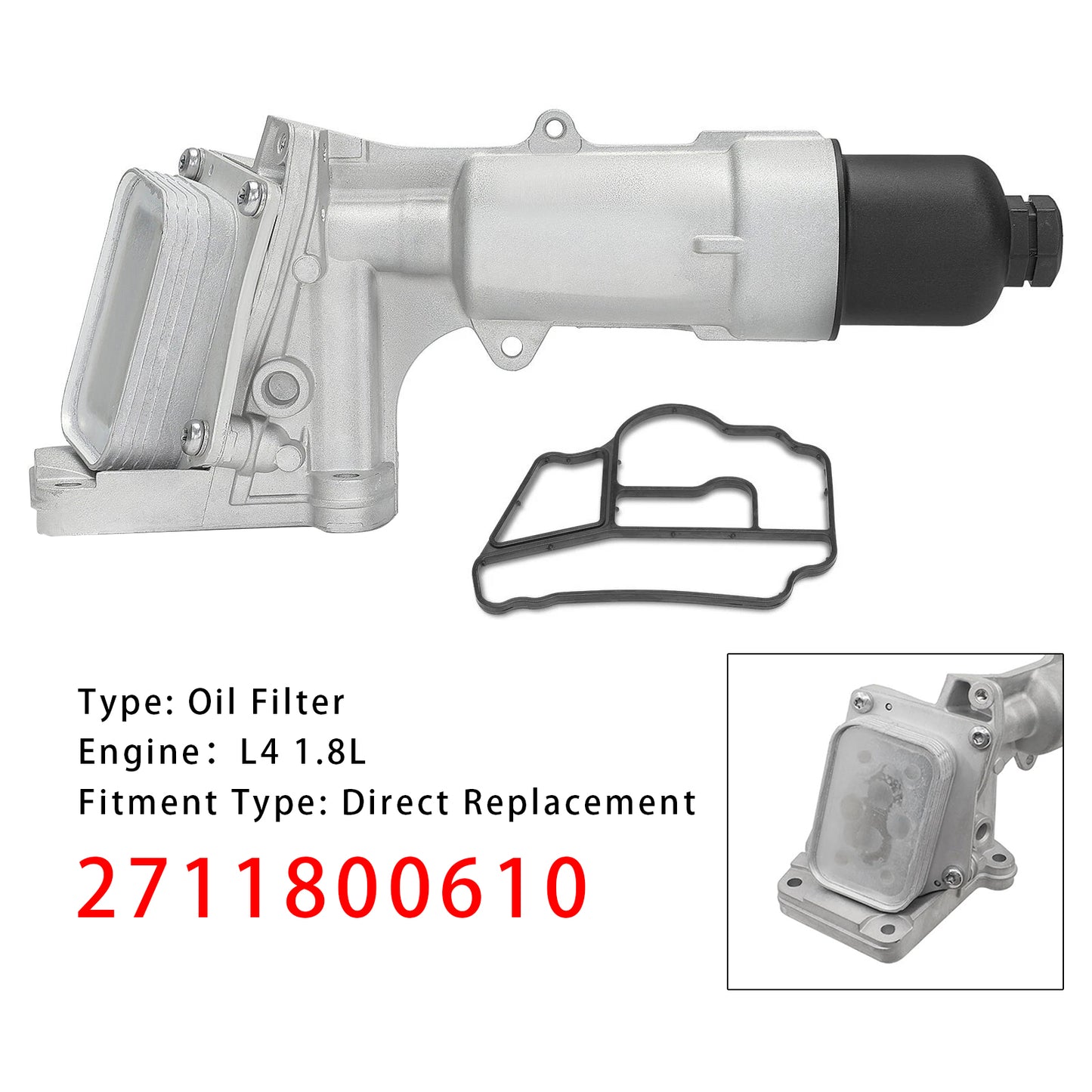 2003-2005 Mercedes-Benz C230 W203/C203 1.8L 2711800610 Engine Oil Filter Housing