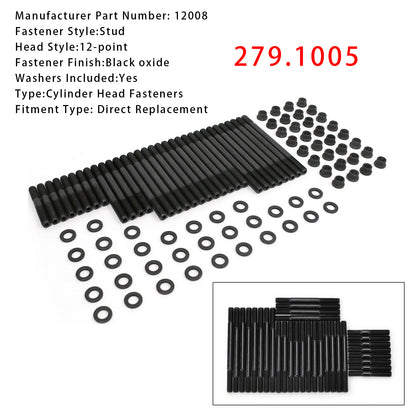 Chevy BBC 454 279.1005 12Point Head Stud Kit Suits PCE Heads 8 Long Studs PCE