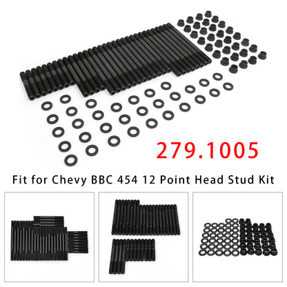 Chevy BBC 454 279.1005 12Point Head Stud Kit Suits PCE Heads 8 Long Studs PCE