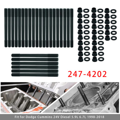 1998-2018 Dodge Cummins 24v Diesel 5.9L 6.7L 247-4202 Cylinder Head Stud Kit