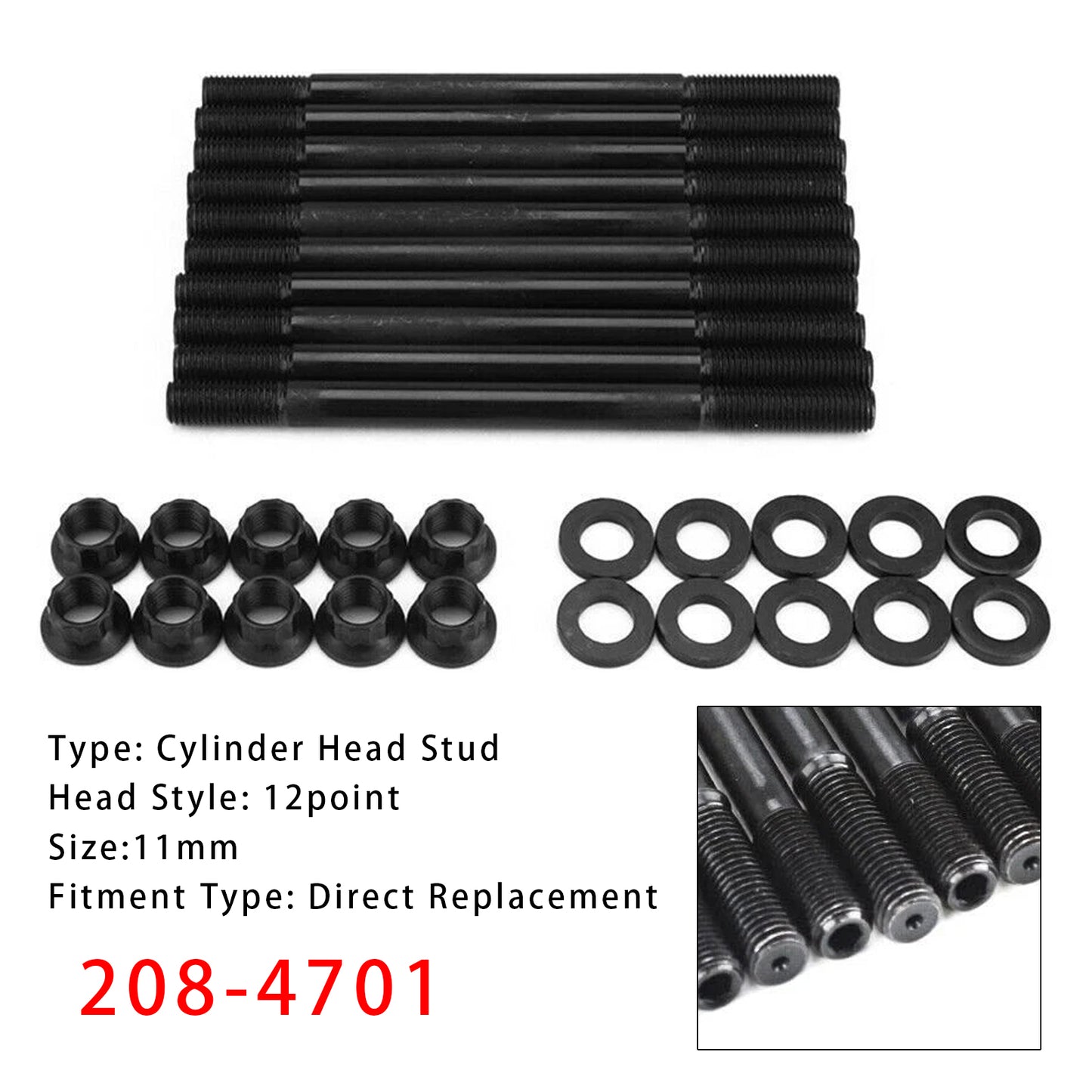 Honda Acura K20 K24 K SeriesK Swap RSX Si 208-4701 Cylinder Head Stud