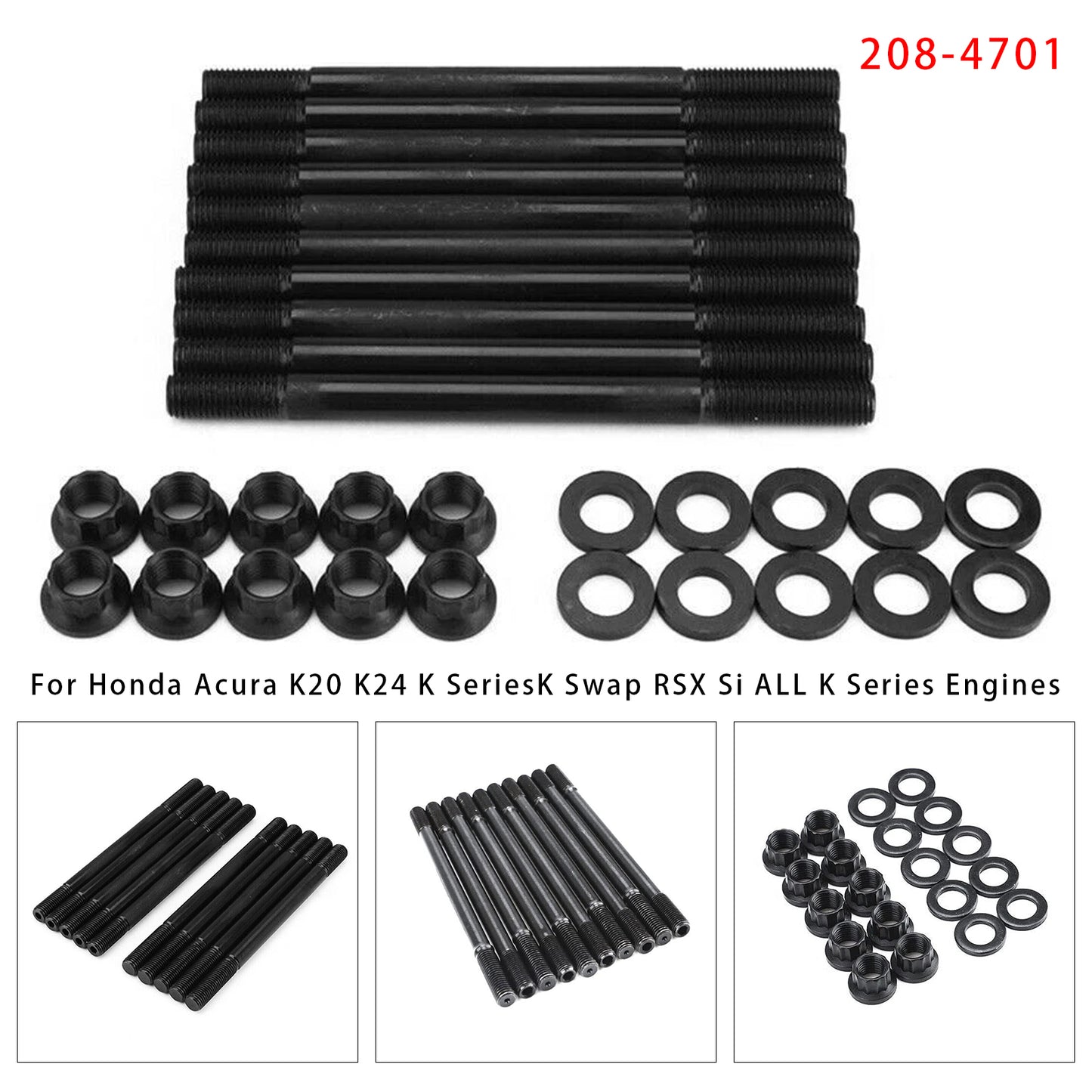 Honda Acura K20 K24 K SeriesK Swap RSX Si 208-4701 Cylinder Head Stud