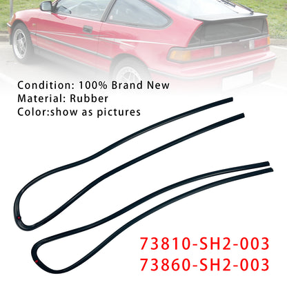 1988-1991 HONDA CR-X CRX EF8 2PCS Window Glass Molding RH & LH
