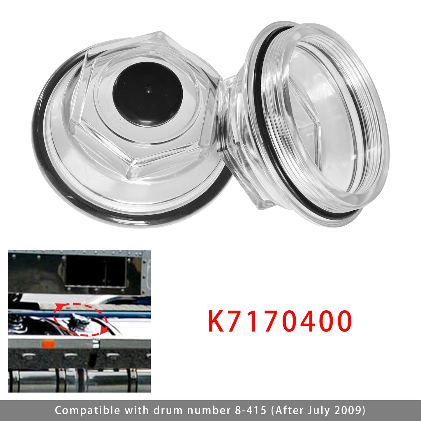 2009-07+ drum number 8-415 K71-704-00 2PCS Oil Bath Dust Caps